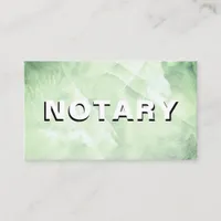 *~* NOTARY PHOTO Green MARBLE Signing Agent Business Card