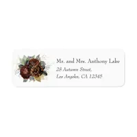 Vintage Autumn Fall Floral Bouquet Wedding Label