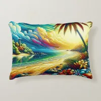 Gorgeous Ai Art | Coastal Beauty   Accent Pillow