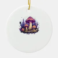 Whimsigoth Mushrooms And Crystals Classic Ceramic Ornament
