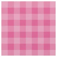 Chic Hot Pink Gingham Plaid Pattern Fabric