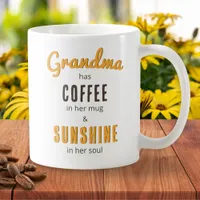 Grandma Coffee Sunshine Soul Floral Bouquet Pretty Coffee Mug