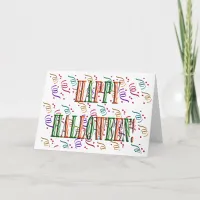 Confetti & Halloween Festival Text Card