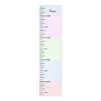 Pastel Growth Chart Add Child's Name Add Clip Art Photo Print