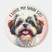 I Love My Shih Tzu Puppy Dog  Magnet