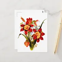 Vintage Flowers Postcard