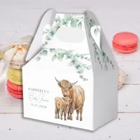 Highland Cow Greenery Boho Farm Animal Baby Shower Favor Boxes