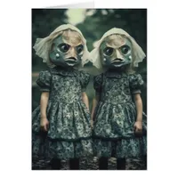 Scary Fish Twins All Occasions Greeting Card