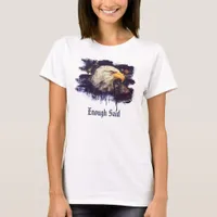 *~* White USA Patriotic American Modern Eagle Head T-Shirt