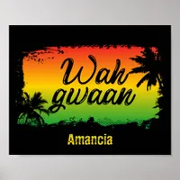 Jamaican Rasta Wah Gwaan Patwah Phrase Poster