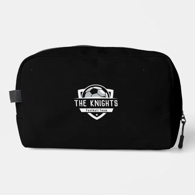 Football Monochrome Black And White Dopp Kit