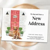 My Dog and I New Address Golden Retriever Moving  Announcement
