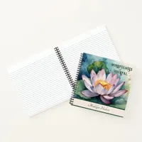 Watercolor Pink Lotus Flower Mindfulness Journal