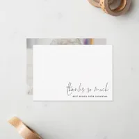 Simple Name Script Photo Retirement Thank You  Note Card