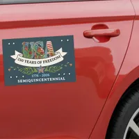 250 Years of Freedom Elegant Patriotic Blue Car Magnet