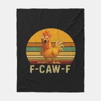 F-Caw-F Chicken Essential Vintage Graphic Fleece Blanket