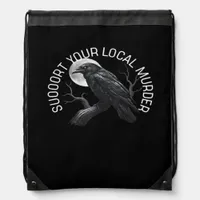 F-Caw-F - Support Your Murder Classic Drawstring Bag