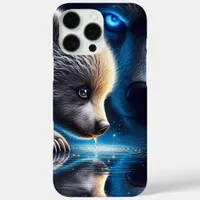 Peaceful Bear Reflection and Dominant Bear Presenc iPhone 16 Pro Max Case