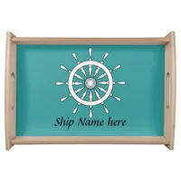 Serving Tray - Helm with Ship Name