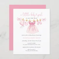 Budget Pink Clothesline Bow Girl Baby Shower