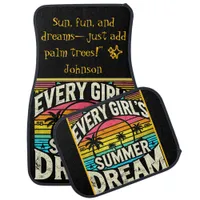 Bold Summer Dream AI Generated Art Car Floor Mat