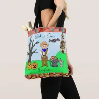 Trick or Treat Boy's Cowboy Costume Halloween Tote Bag