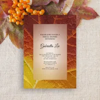 Shades of Autumn Leaf Bridal Shower Invitation