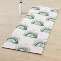Watercolor Rainbow Pattern Yoga Mat