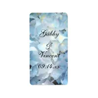 Blue Hydrangea Wedding Favor Tags