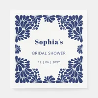 Mexican Blue Talavera Bridal Shower  Napkins