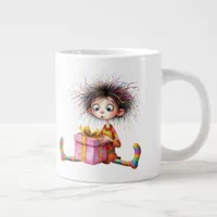 *  5 Colorful  Whimsical Christmas BOY  Gift AP97 Giant Coffee Mug