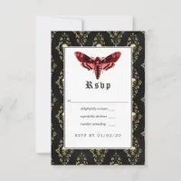 Gothic Wedding RSVP Card