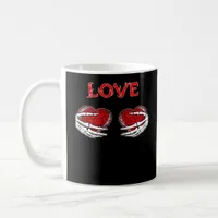 Skeleton Hands Heart Funny Design Coffee Mug