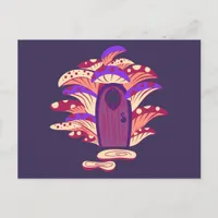 Fairy Mushroom Portal Door Postcard