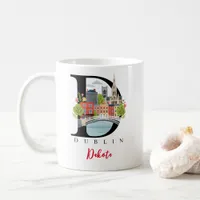 Dublin Monogram Letter D Personalized Gift Coffee Mug
