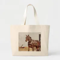 Kalona, Iowa Amish Horse and Buggy Large Tote Bag