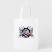 America Skeleton Hands Graphic Impression Grocery Bag