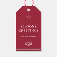 Custom Logo Company Season’s Greetings Holiday Red Gift Tags