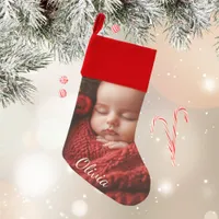 Personalized Girl's Photo and Name Christmas Christmas Stocking