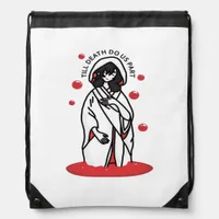 Till Death Do Us Part – Haunting Wedding Slogan Drawstring Bag