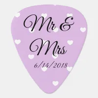 Mr & Mrs Guitar Picks Personalized Wedding Favors