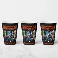 Cute Monsterrific Fright Day Halloween Party Paper Cups