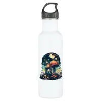 Cottagecore And Aesthetic Goblincore Mushroom Fair Stainless Steel Water Bottle