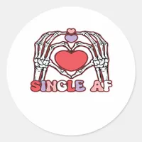 Af Skeleton Hands Valentines Day Classic Look Classic Round Sticker