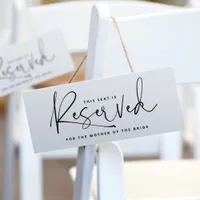 Wedding Reserved Sign Minimalist Script Card