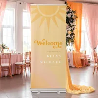 Sunshine Typography Wedding Welcome ID1048 Retractable Banner