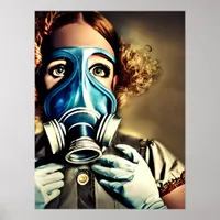 Alice in a Gas Mask Poster