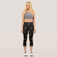 Triple Celtic Knot Swirl Mandala  Capri Leggings