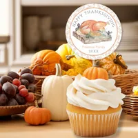 Happy Thanksgiving Turkey Dinner Sticker