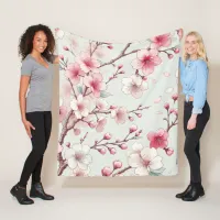 Cherry Blossom Fleece Blanket